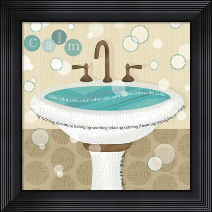 Framed Dancing Bubbles I Print