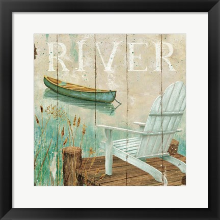 Framed Waterside IV Print