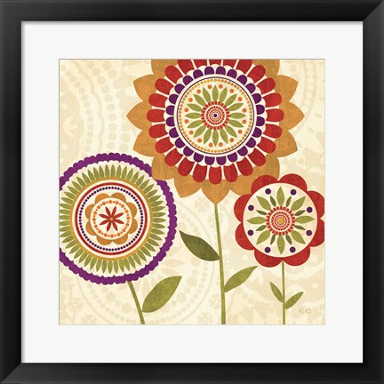 Framed Fall Flowers II Print