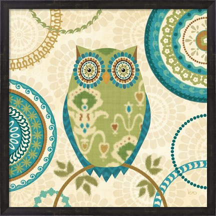Framed Owl Forest I Print
