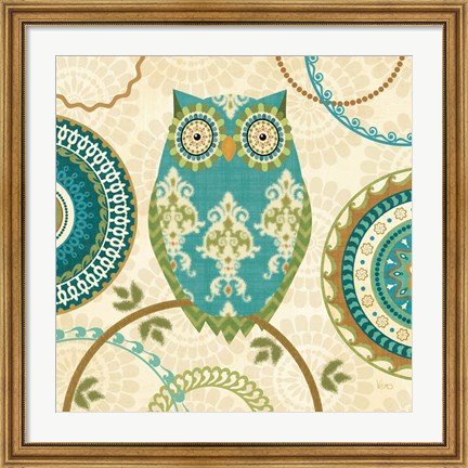 Framed Owl Forest II Print