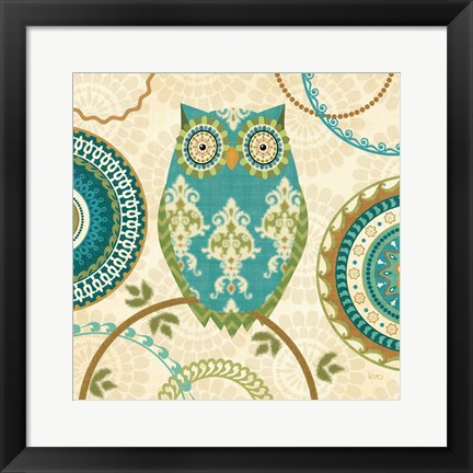 Framed Owl Forest II Print