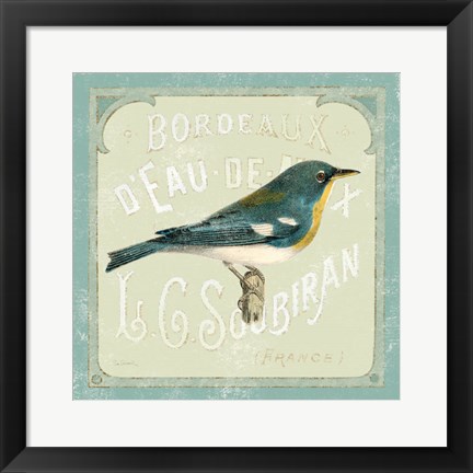 Framed Parisian Bird I Print