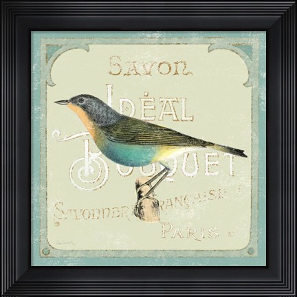 Framed Parisian Bird II Print