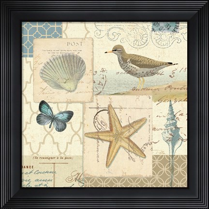Framed Coastal Collage IV Print