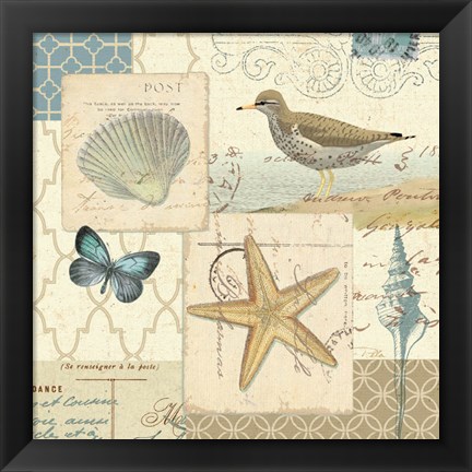 Framed Coastal Collage IV Print