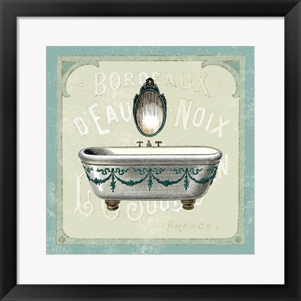 Framed Parisian Bath I Print