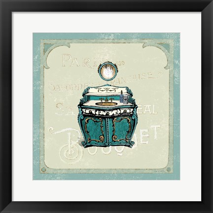 Framed Parisian Bath II Print