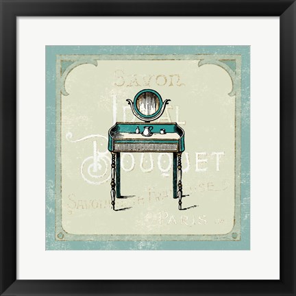 Framed Parisian Bath III Print