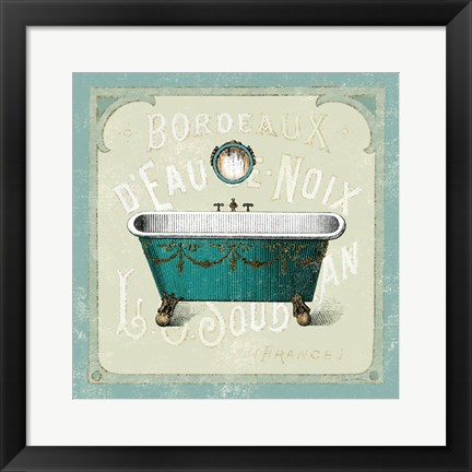 Framed Parisian Bath IV Print