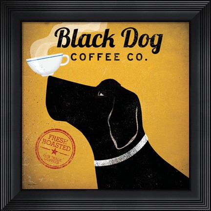 Framed Black Dog Coffee Co. Print