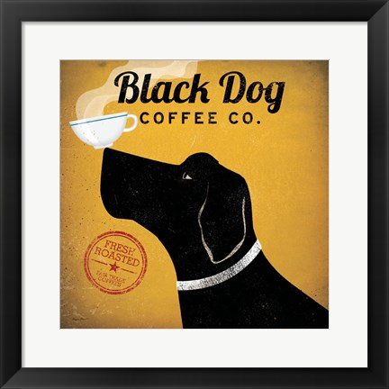 Framed Black Dog Coffee Co. Print