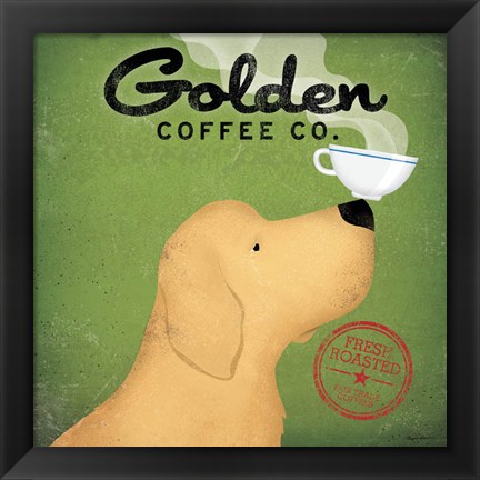 Framed Golden Dog Coffee Co. Print