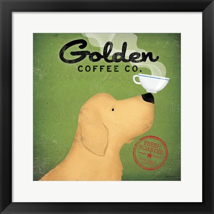 Framed Golden Dog Coffee Co. Print