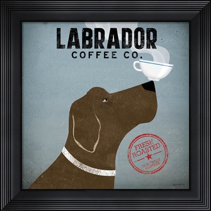 Framed Labrador Coffee Co. Print