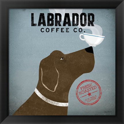 Framed Labrador Coffee Co. Print