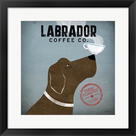 Framed Labrador Coffee Co. Print