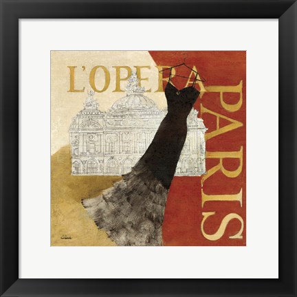 Framed Paris Dress - L&#39; Opera Print