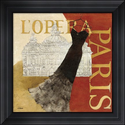 Framed Paris Dress - L&#39; Opera Print