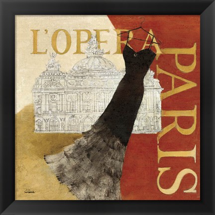 Framed Paris Dress - L&#39; Opera Print