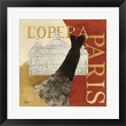 Framed Paris Dress - L&#39; Opera Print