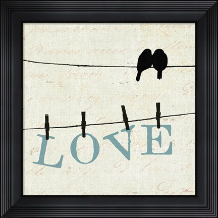 Framed Bird Talk II Print