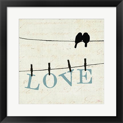 Framed Bird Talk II Print