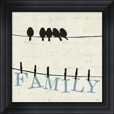Framed Bird Talk III Print