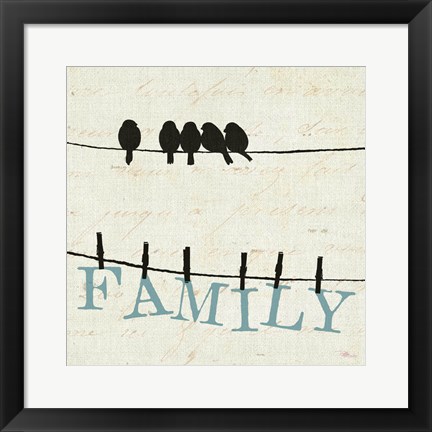 Framed Bird Talk III Print