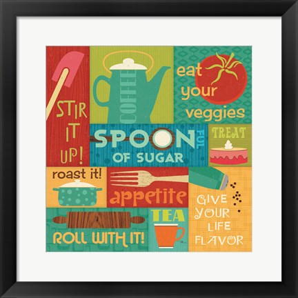 Framed Kitchen It! II Print