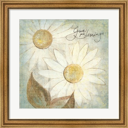 Framed Daisy Do IV - Give Blessings Print