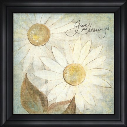 Framed Daisy Do IV - Give Blessings Print