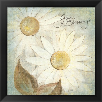 Framed Daisy Do IV - Give Blessings Print