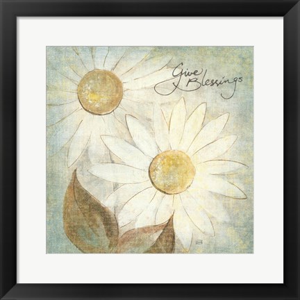 Framed Daisy Do IV - Give Blessings Print