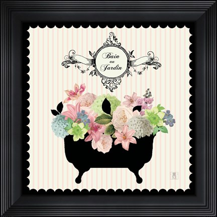 Framed Bain du Jardin I Print