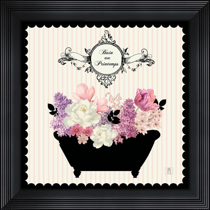 Framed Bain du Jardin II Print