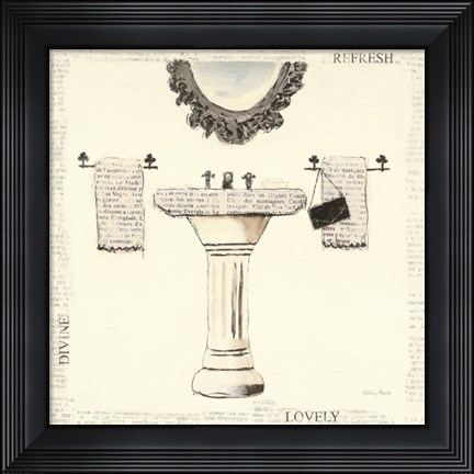 Framed Emily&#39;s Boudior II Sink Print