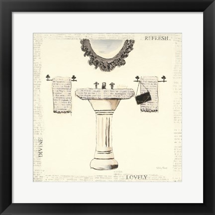 Framed Emily&#39;s Boudior II Sink Print