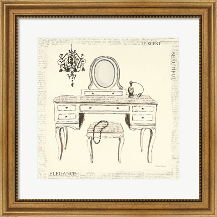 Framed Emily&#39;s Boudoir III Table Print