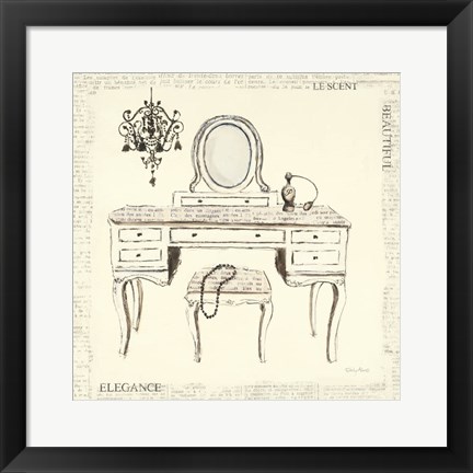 Framed Emily&#39;s Boudoir III Table Print