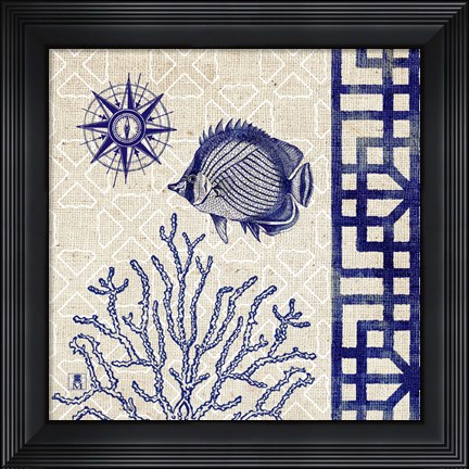 Framed Sea Shore Square II Print