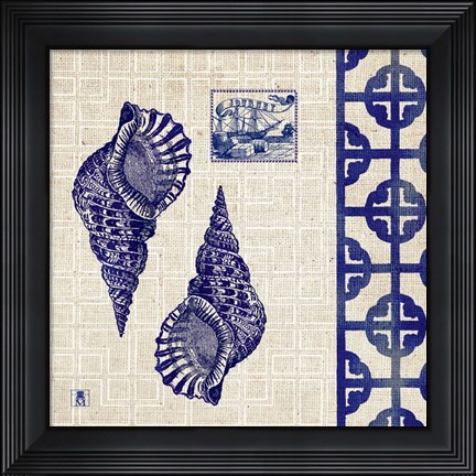 Framed Sea Shore Square IV Print
