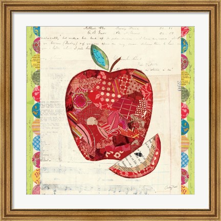 Framed Fruit Collage I - Apple Print