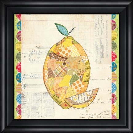 Framed Fruit Collage II - Lemon Print