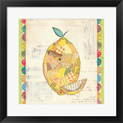 Framed Fruit Collage II - Lemon Print