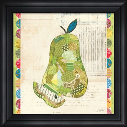 Framed Fruit Collage III - Pear - Print
