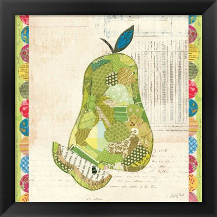 Framed Fruit Collage III - Pear - Print