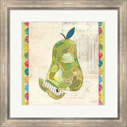 Framed Fruit Collage III - Pear - Print