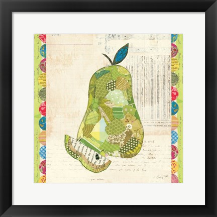 Framed Fruit Collage III - Pear - Print