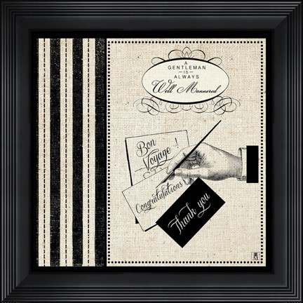 Framed Gentleman IV Print